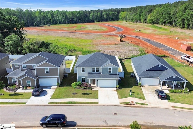 204 Hazelcroft Dr, Fountain Inn, SC 29644 - aerial perspective of suburban area with a forest