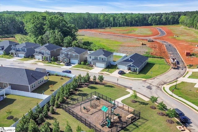 204 Hazelcroft Dr, Fountain Inn, SC 29644 - aerial perspective of suburban area featuring a heavily wooded area