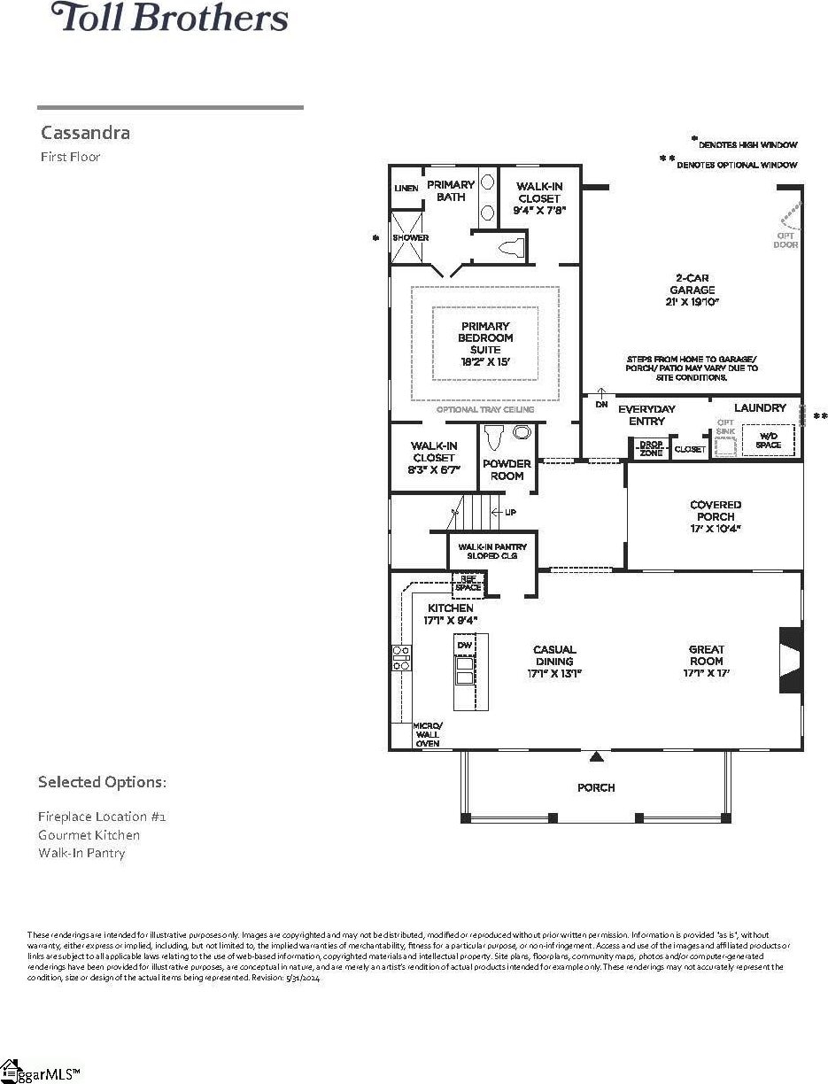 30 Tull St Lot 474Cassandra, Farmhouse, Greer, SC 29651 - floor plan / room layout