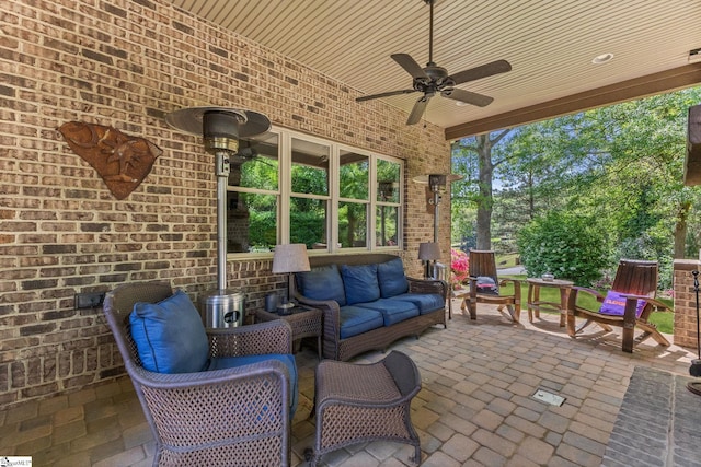15 Paddington Ave, Greenville, SC 29609 - view of patio with a ceiling fan and outdoor lounge area
