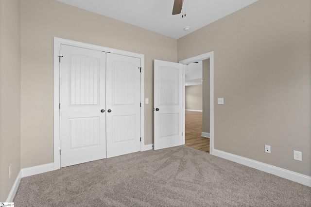 21 Old American Blvd, Pendleton, SC 29670 - unfurnished bedroom with a closet, carpet floors, baseboards, and ceiling fan