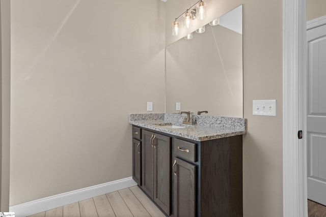 21 Old American Blvd, Pendleton, SC 29670 - bathroom with wood finished floors, baseboards, and vanity
