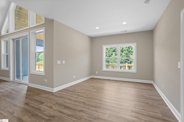21 Old American Blvd, Pendleton, SC 29670 - empty room featuring wood finished floors, baseboards, recessed lighting, and a smoke detector