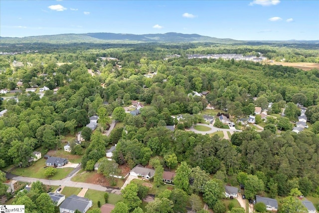 1606 Winding Way, Taylors, SC 29687 - aerial view of a heavily wooded area and a mountainous background