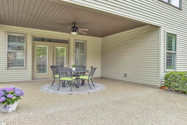 302 Owasso Dr, Greenville, SC 29615 - view of patio / terrace with a ceiling fan and outdoor dining space