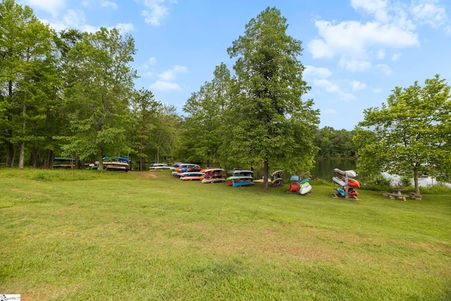 view of grassy yard
