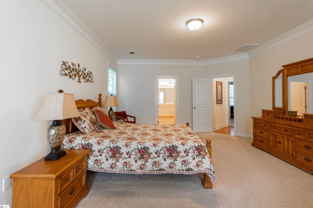 30 Kittery Dr, Greenville, SC 29615 - bedroom featuring crown molding, carpet, and ensuite bathroom