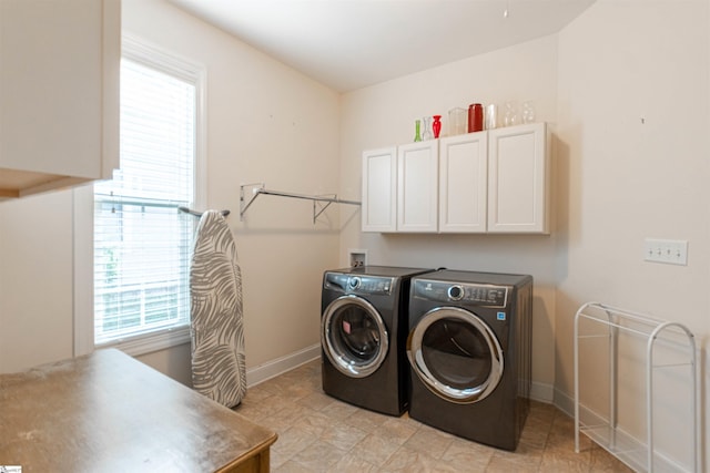 30 Kittery Dr, Greenville, SC 29615 - laundry room with washer and clothes dryer, cabinet space, and baseboards