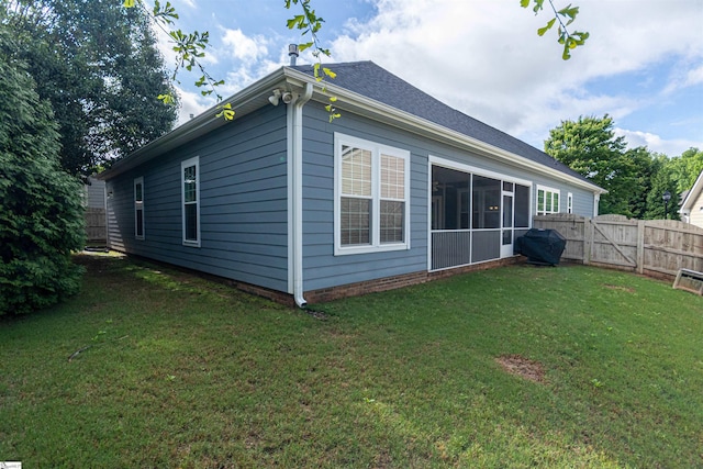 30 Kittery Dr, Greenville, SC 29615 - rear view of house featuring a gate and a sunroom