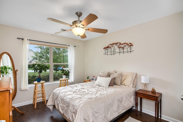 3 Wisner Ct, Simpsonville, SC 29681 - bedroom featuring dark wood-type flooring, baseboards, and a ceiling fan