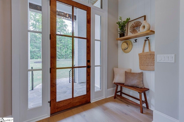 205 Fairview Dr, Greenville, SC 29609 - doorway to outside with light wood finished floors and baseboards