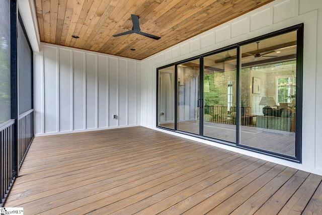 205 Fairview Dr, Greenville, SC 29609 - wooden terrace with ceiling fan