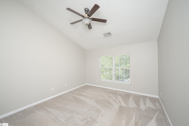 300 Stillwater Ct, Simpsonville, SC 29681 - carpeted empty room with baseboards, a ceiling fan, and vaulted ceiling