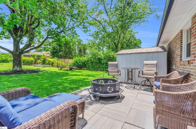 101 Kenilworth Ct, Greenville, SC 29615 - view of patio featuring an outdoor fire pit