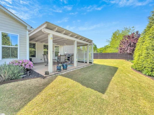 708 Emerald Hill Ct, Simpsonville, SC 29681 - view of yard with a patio and a ceiling fan