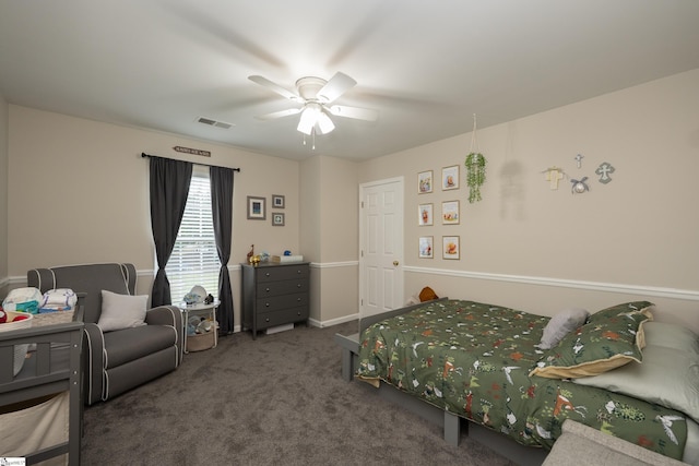 104 White Bark Way, Taylors, SC 29687 - bedroom with carpet floors, a ceiling fan, and baseboards