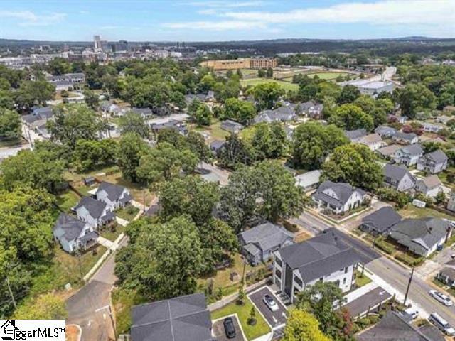 19 Conwell St, Greenville, SC 29601 - aerial overview of property's location with nearby suburban area