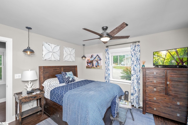 653 R B Baker Dr, Chapin, SC 29036 - bedroom featuring baseboards, a ceiling fan, and wood finished floors