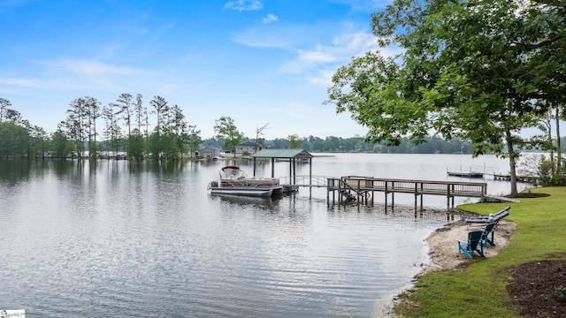 653 R B Baker Dr, Chapin, SC 29036 - dock with a water view and boat lift