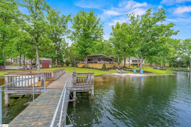 653 R B Baker Dr, Chapin, SC 29036 - dock with a water view and a yard
