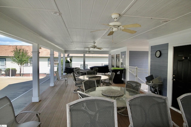 view of sunroom