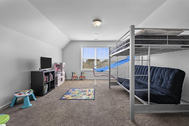 605 Mosque Ln, Lyman, SC 29365 - carpeted bedroom with baseboards and lofted ceiling