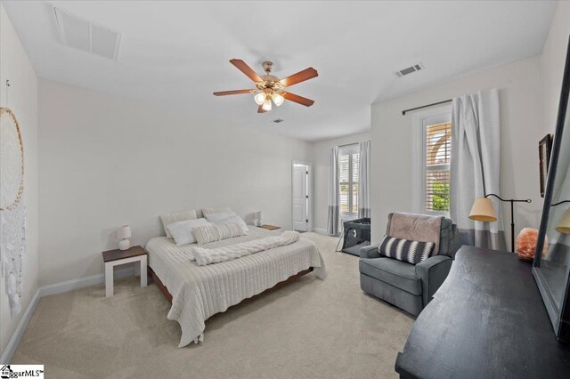6 Kelvyn St, Greer, SC 29651 - bedroom with carpet flooring, baseboards, and ceiling fan
