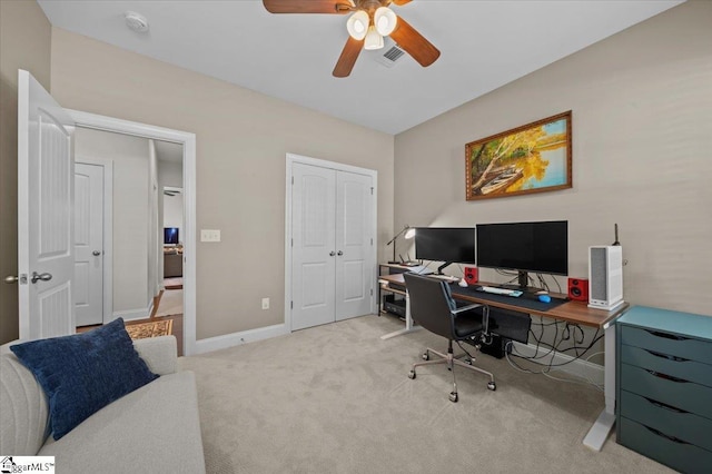 6 Kelvyn St, Greer, SC 29651 - carpeted office with ceiling fan and baseboards