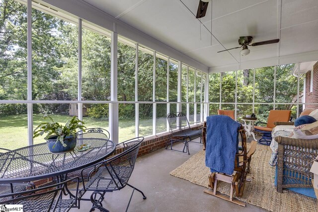 202 Roberta Dr, Greenville, SC 29615 - sunroom with ceiling fan and healthy amount of natural light