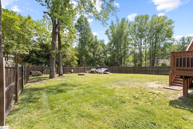 7 Bendingwood Cir, Taylors, SC 29687 - view of yard featuring stairs and a deck