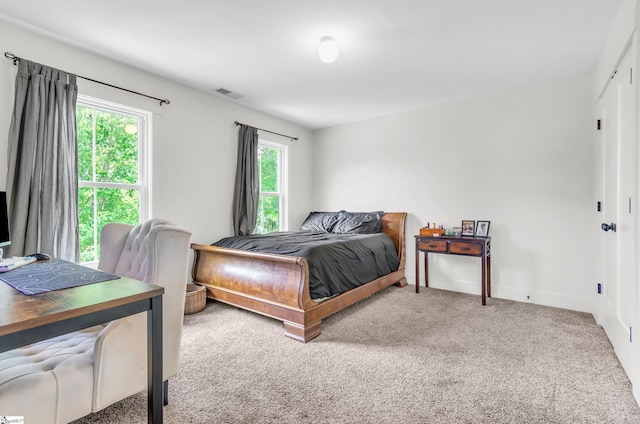bedroom featuring carpet flooring