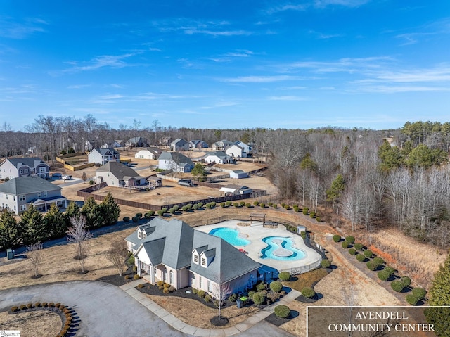 110 Avendell Dr, Easley, SC 29642 - aerial view of residential area featuring a pool