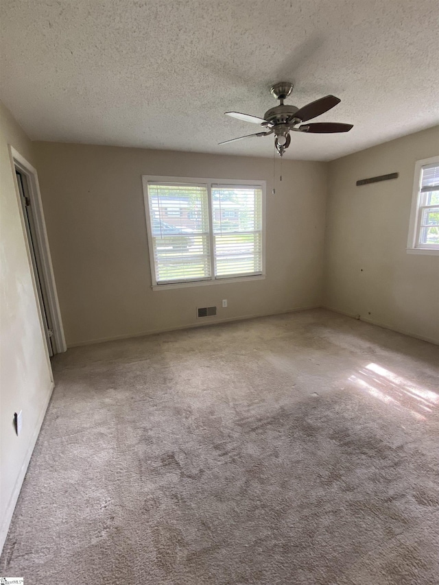 6 Powell Cir, Inman, SC 29349 - empty room featuring carpet flooring, ceiling fan, and a textured ceiling