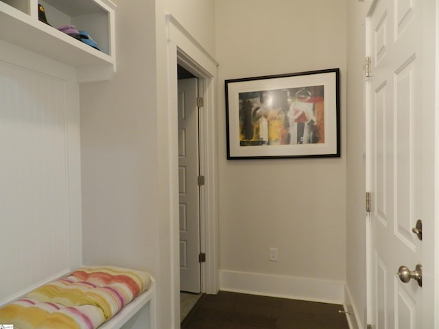 14 Moray Pl, Simpsonville, SC 29681 - mudroom with baseboards and dark wood finished floors