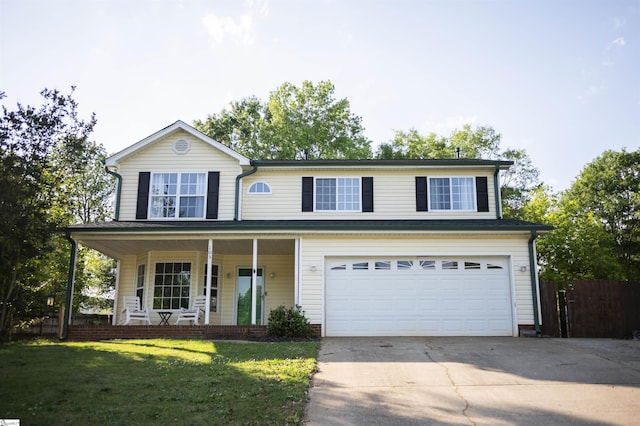 105 Bitternut Ln, Taylors, SC 29687 - view of front facade with driveway, an attached garage, and covered porch