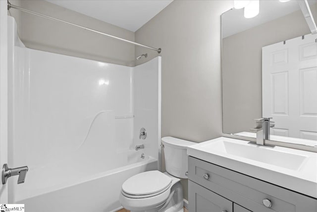 2575 Old Ansel School Rd, Greer, SC 29651 - bathroom featuring toilet,  shower combination, and vanity