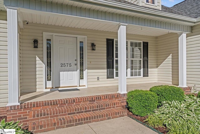 2575 Old Ansel School Rd, Greer, SC 29651 - property entrance featuring a porch and roof with shingles