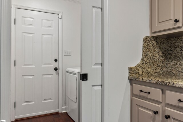 413 Rambling Rose Way, Moore, SC 29369 - clothes washing area featuring dark wood finished floors