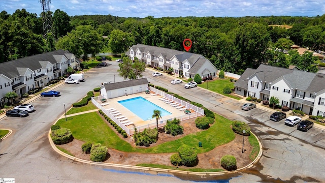 40 Ridgestone Cir, Mauldin, SC 29662 - aerial view of residential area with a pool