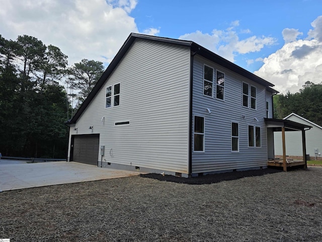 402 Edgewater Dr, Anderson, SC 29626 - view of property exterior featuring crawl space and concrete driveway