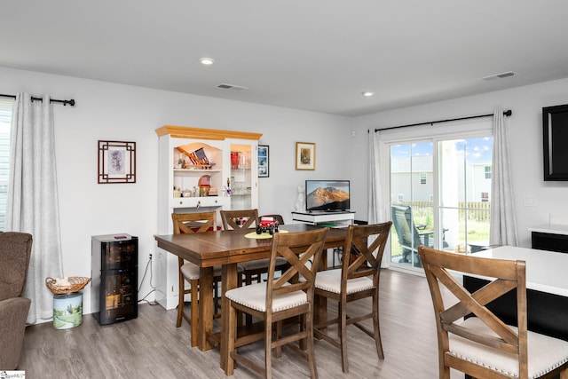 203 Bending Branch Rd, Greenville, SC 29605 - dining area with light wood-style flooring and recessed lighting