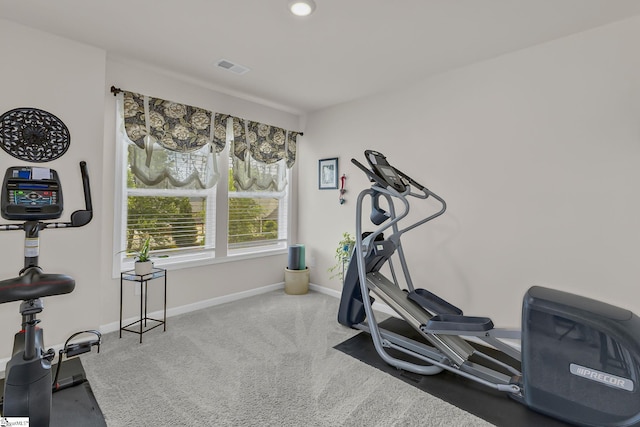 305 Yellow Fox Rd, Greer, SC 29650 - workout room with baseboards and carpet