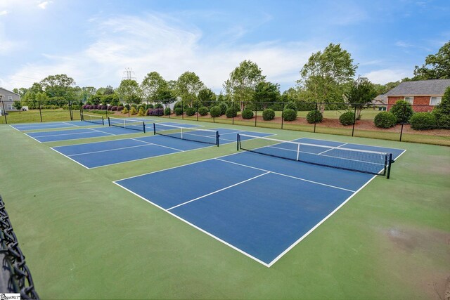 305 Yellow Fox Rd, Greer, SC 29650 - view of tennis court featuring fence and community basketball court