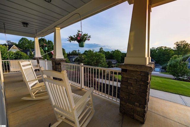 view of patio with covered porch