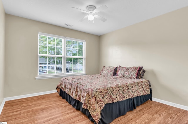 239 Walcott Dr, Lyman, SC 29365 - bedroom with baseboards, light wood finished floors, and ceiling fan