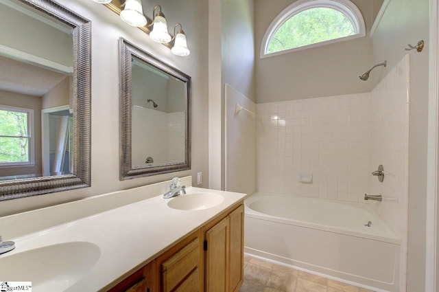 400 Halifax Dr, Greenville, SC 29615 - bathroom with shower / bathtub combination and double vanity