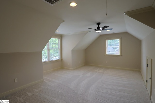 128 Palm Springs Way, Simpsonville, SC 29681 - bonus room featuring lofted ceiling, healthy amount of natural light, baseboards, light colored carpet, and recessed lighting