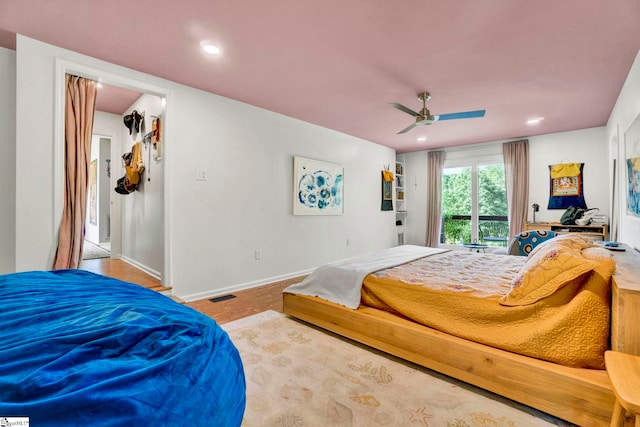 313 Viewmont Dr, Greenville, SC 29609 - bedroom with baseboards, a ceiling fan, and recessed lighting