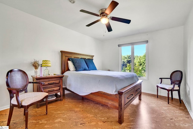 313 Viewmont Dr, Greenville, SC 29609 - bedroom with baseboards and ceiling fan