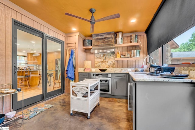 313 Viewmont Dr, Greenville, SC 29609 - view of patio with area for grilling and a sink